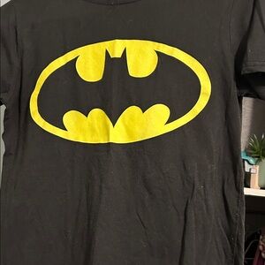 Black T-Shirt with Yellow Batman Logo